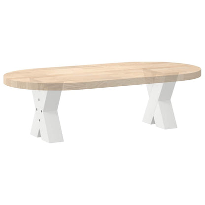 White Steel X-Shaped Coffee Table Legs, Set of 2, 30 cm Adjustable