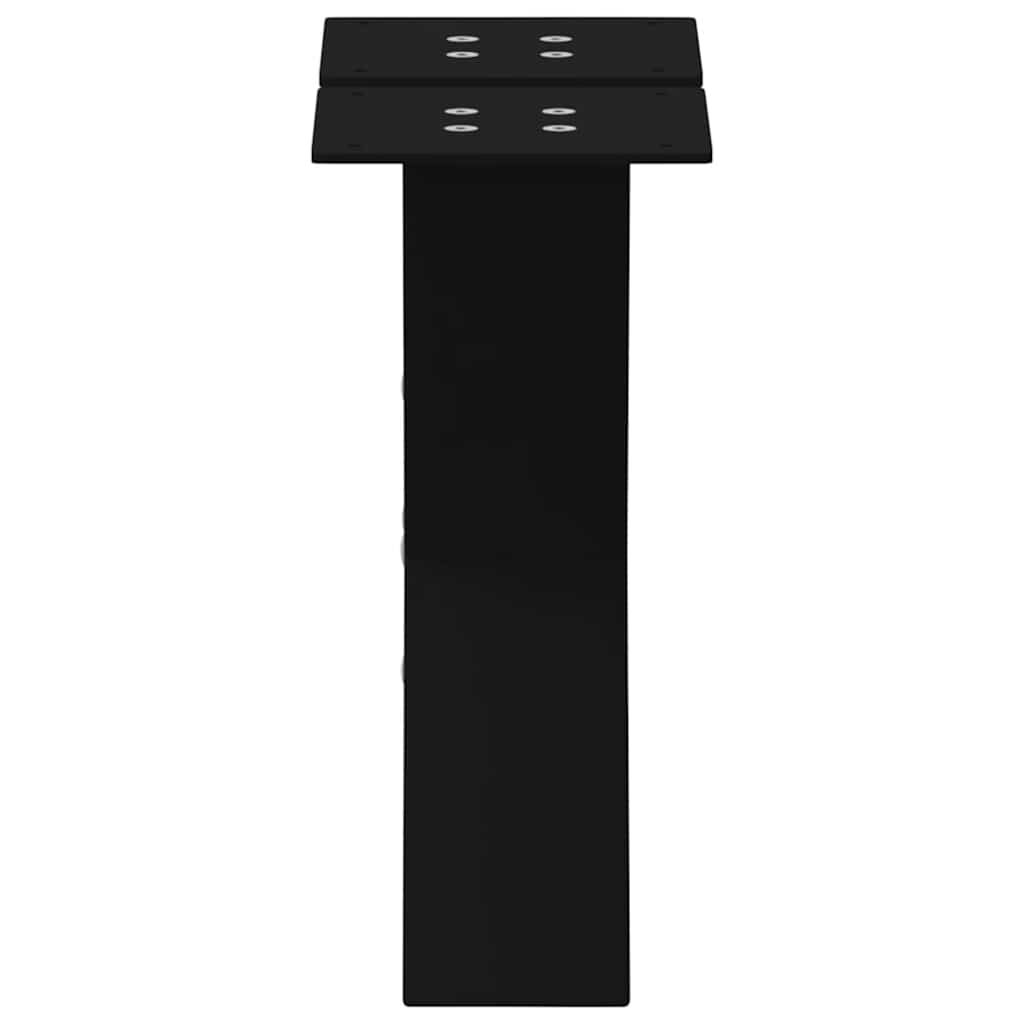 X-Shaped Steel Coffee Table Legs 2 pcs, Black, 40x30-31cm