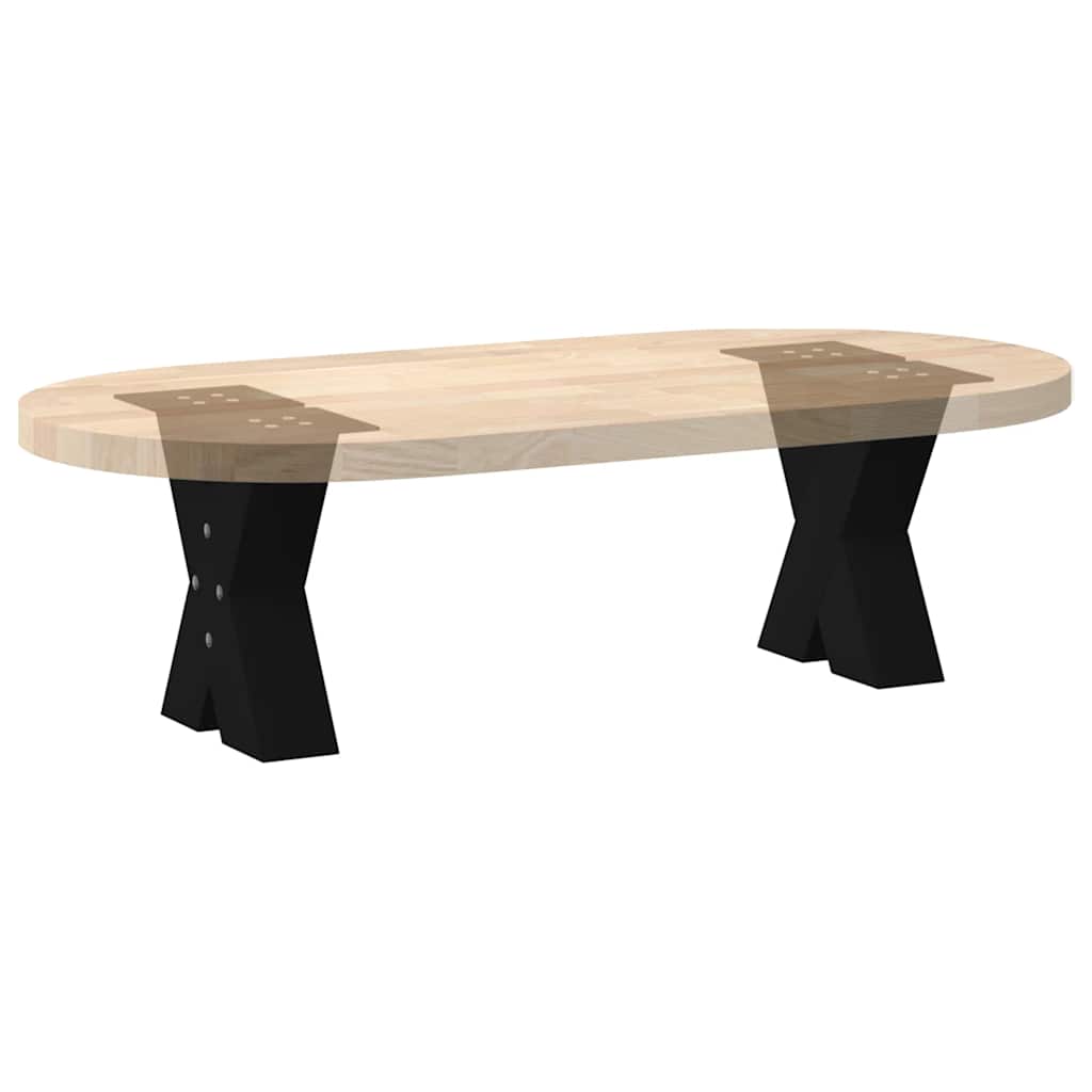 X-Shaped Steel Coffee Table Legs 2 pcs, Black, 40x30-31cm
