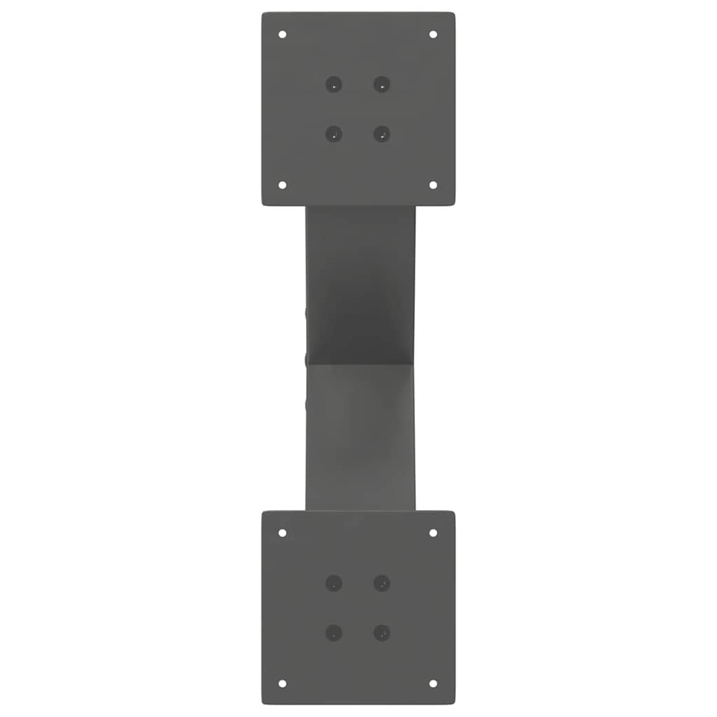 Anthracite Steel X-Shaped Coffee Table Legs, 2 pcs - Adjustable Height
