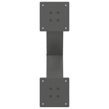 Anthracite Steel X-Shaped Coffee Table Legs, 2 pcs - Adjustable Height