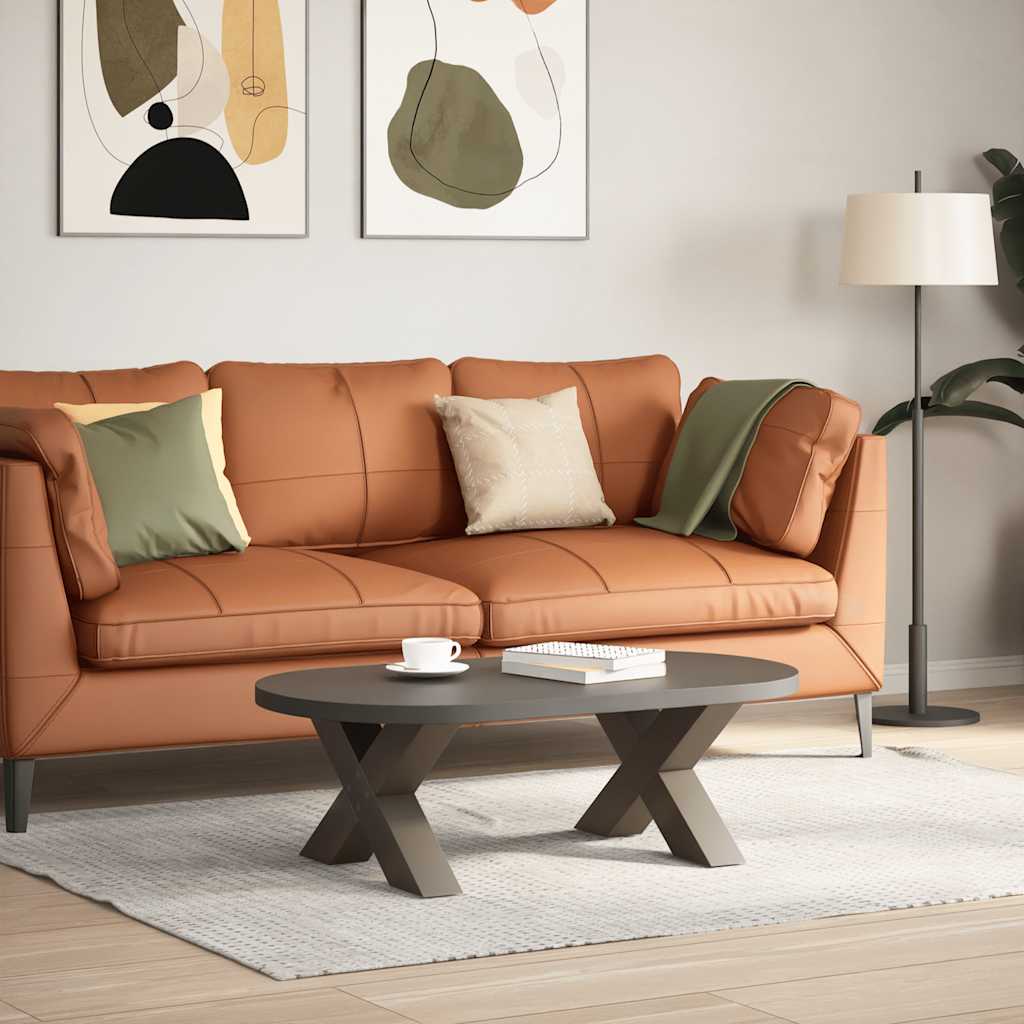 Natural Steel X-Shaped Coffee Table Legs, 2 Pcs, Adjustable Heights