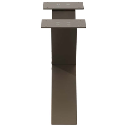 Natural Steel X-Shaped Coffee Table Legs, 2 Pcs, Adjustable Heights