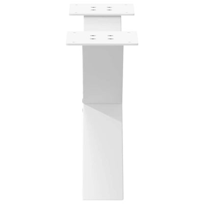 White Steel X-Shaped Coffee Table Legs, 2 Pcs, 60x(30-31) cm