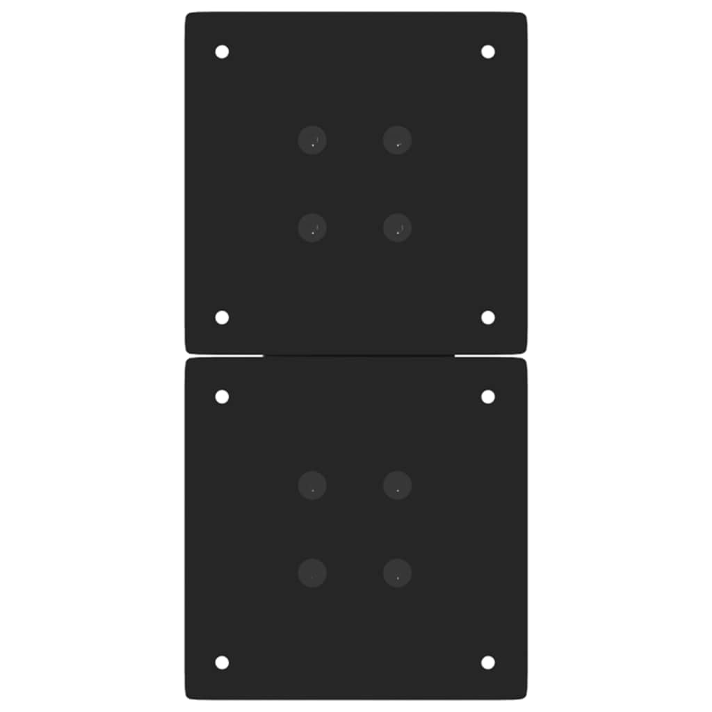 X-Shaped Black Steel Coffee Table Legs, 2pcs, 28x(42-43)cm