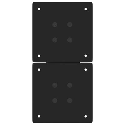 X-Shaped Black Steel Coffee Table Legs, 2pcs, 28x(42-43)cm