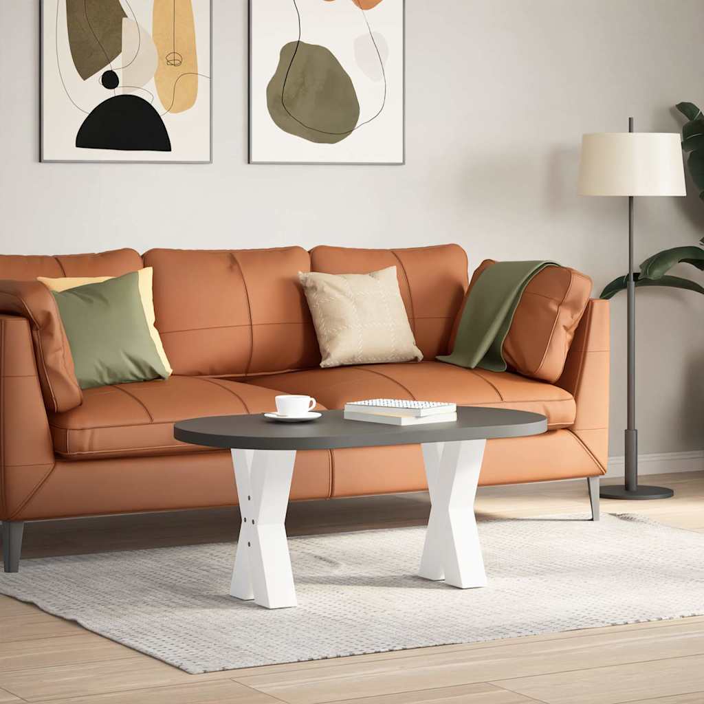 White X-Shaped Steel Coffee Table Legs, 2 pcs Set, 28x(42-43) cm