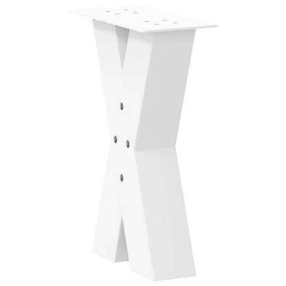 White X-Shaped Steel Coffee Table Legs, 2 pcs Set, 28x(42-43) cm