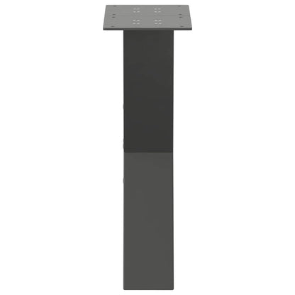 Anthracite Steel X-Shaped Coffee Table Legs 2pcs, Adjustable 28cm