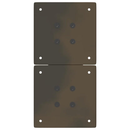 X-Shaped Natural Steel Coffee Table Legs, 2 pcs, 28x(42-43) cm