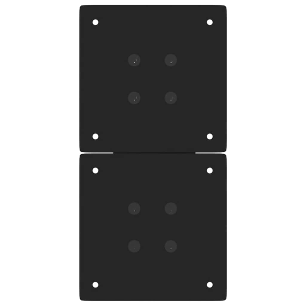Black Steel X-Shaped Coffee Table Legs 2 pcs 38x(42-43) cm