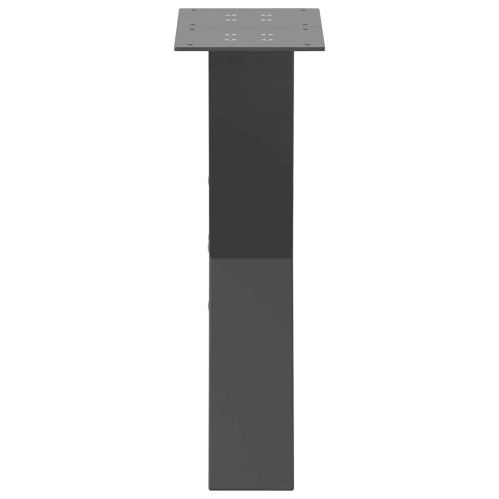 Anthracite Steel X-Shaped Coffee Table Legs 2 Pcs (38x42-43 cm)