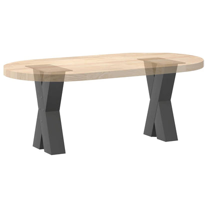 Anthracite Steel X-Shaped Coffee Table Legs 2 Pcs (38x42-43 cm)