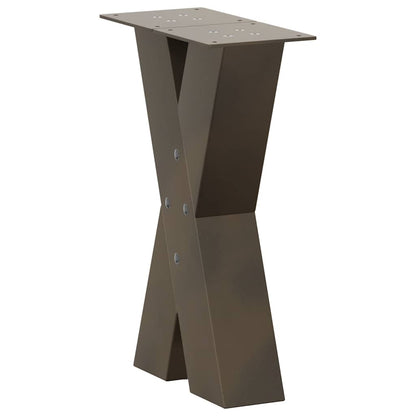 Natural Steel X-Shaped Coffee Table Legs 2 pcs, Adjustable 38x42-43 cm