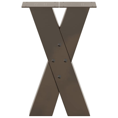 Natural Steel X-Shaped Coffee Table Legs 2 pcs, Adjustable 38x42-43 cm