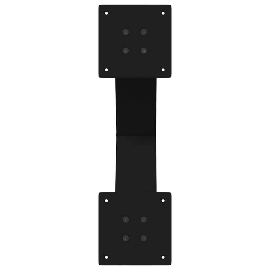 Black Steel X-Shaped Coffee Table Legs, 2pcs, Adjustable 50x42-43 cm