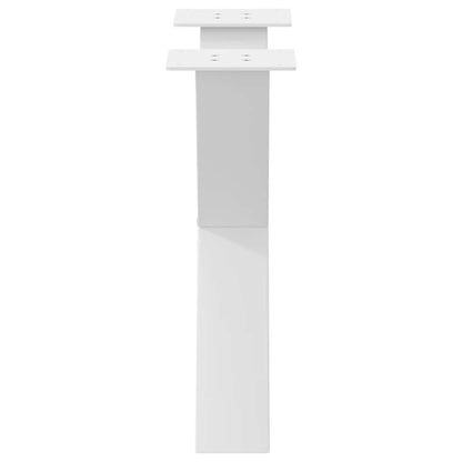 White X-Shaped Steel Coffee Table Legs, 2 Pcs, 60x(42-43) cm