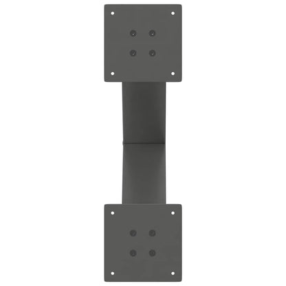 Anthracite Steel X-Shaped Coffee Table Legs, 2 pcs, Adjustable 60x42-43 cm