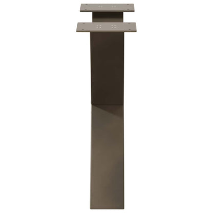 Natural Steel X-Shaped Coffee Table Legs, 2pcs, Adjustable 60cm
