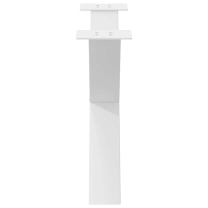 X-Shaped White Steel Coffee Table Legs, 2 pcs, 70x(42-43) cm