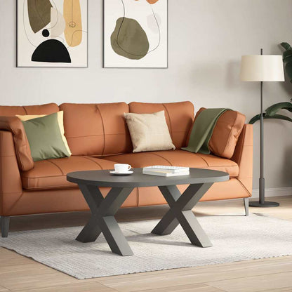 Anthracite Steel X-Shaped Coffee Table Legs, 2pcs, 70cm Adjustable