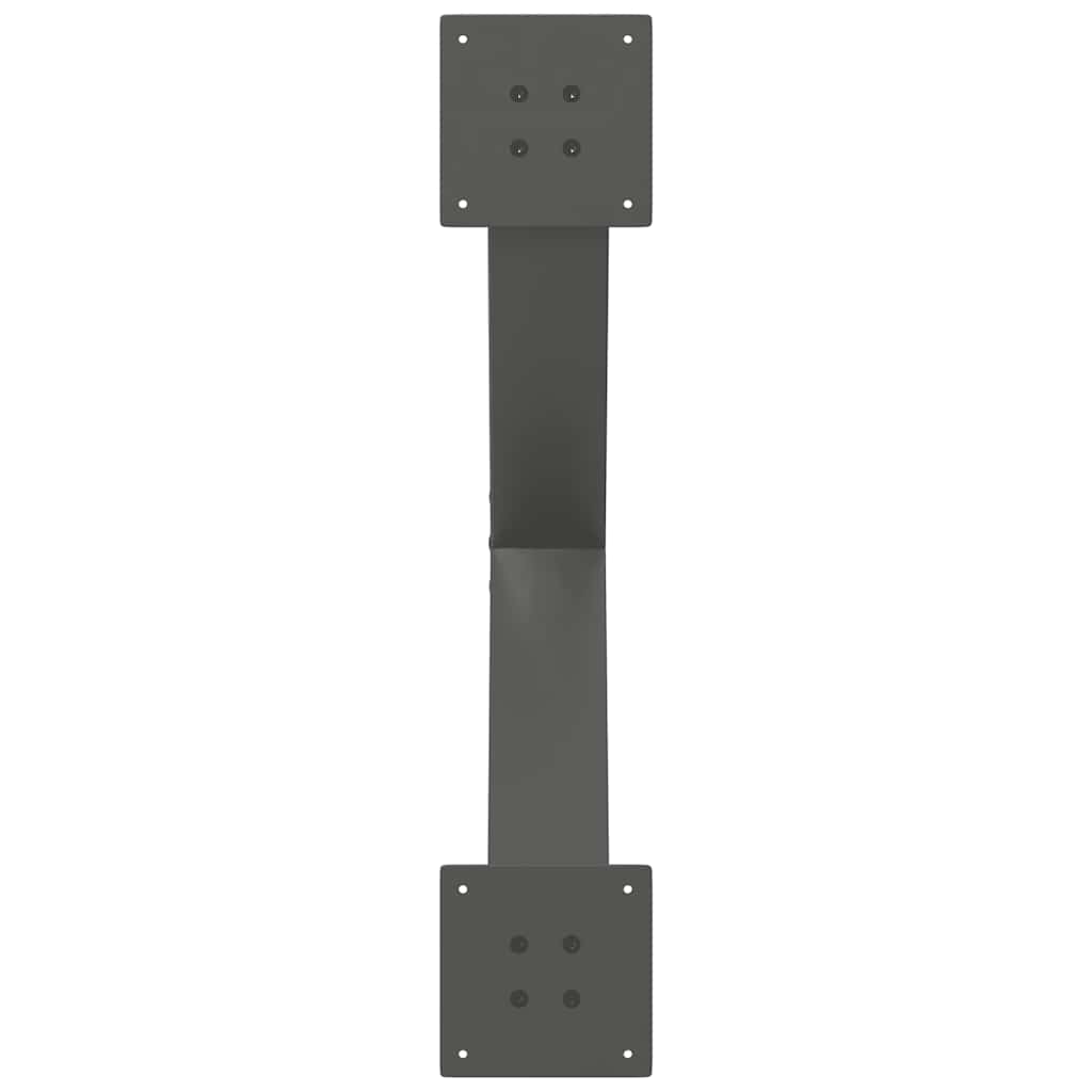 Anthracite Steel X-Shaped Coffee Table Legs, 2pcs, 70cm Adjustable