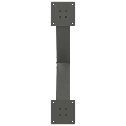 Anthracite Steel X-Shaped Coffee Table Legs, 2pcs, 70cm Adjustable