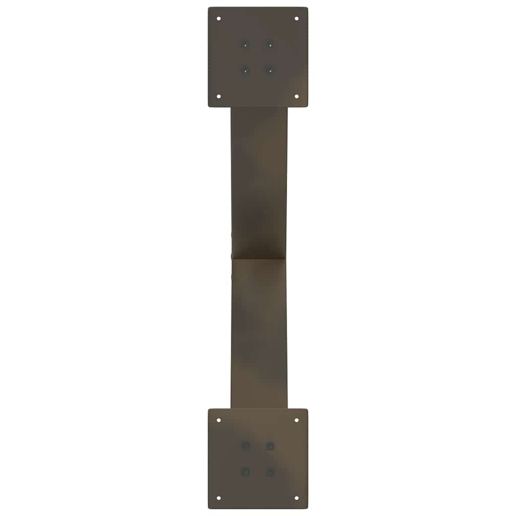 X-Shaped Coffee Table Legs, 2 pcs, Natural Steel, 70x(42-43) cm