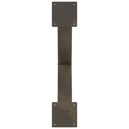 X-Shaped Coffee Table Legs, 2 pcs, Natural Steel, 70x(42-43) cm