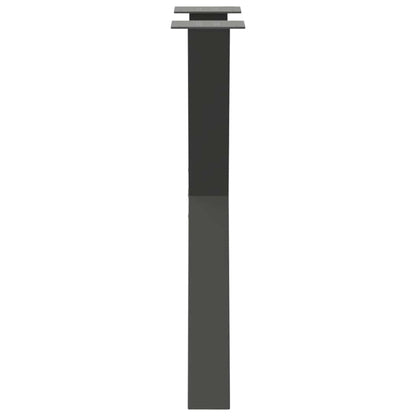 Anthracite Steel X-Shaped Dining Table Legs 2 pcs, Adjustable Height