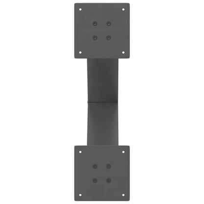 Anthracite Steel X-Shaped Dining Table Legs 2 pcs, Adjustable Height
