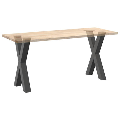 Anthracite Steel X-Shaped Dining Table Legs 2 pcs, Adjustable Height
