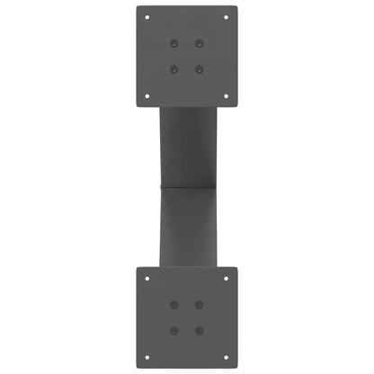 Anthracite Steel X-Shaped Dining Table Legs 2pcs 60x72-73cm