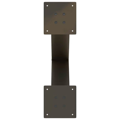 Natural Steel X-Shaped Dining Table Legs 60x72-73 cm, Set of 2