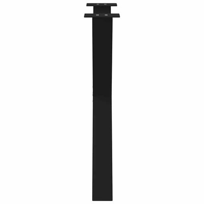 Black Steel X-Shaped Dining Table Legs, Adjustable, 2 pcs, 80x73 cm