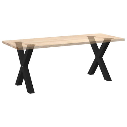 Black Steel X-Shaped Dining Table Legs, Adjustable, 2 pcs, 80x73 cm