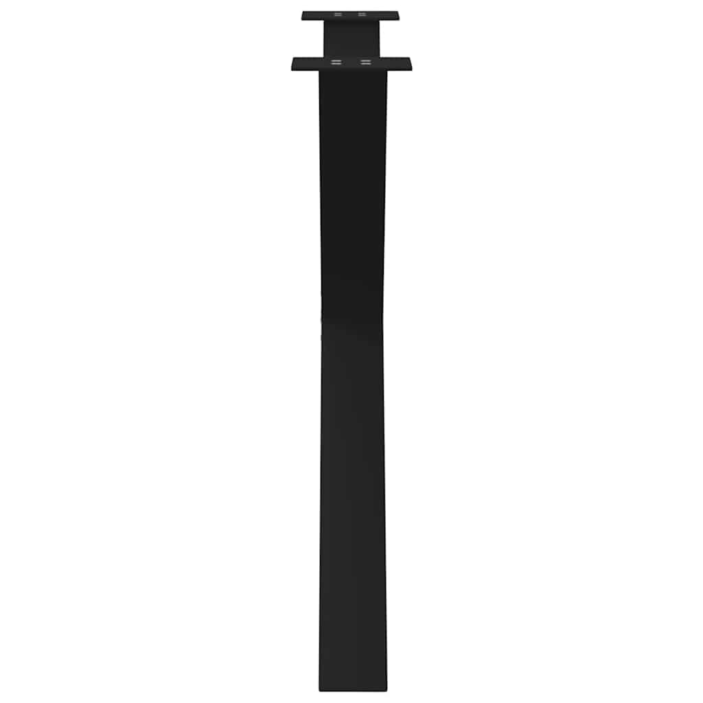 X-Shaped Black Steel Dining Table Legs 2 Pcs, Adjustable 90cm