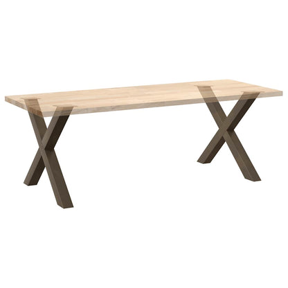 Natural Steel X-Shaped Dining Table Legs, 2pcs, 90cm Adjustable Height