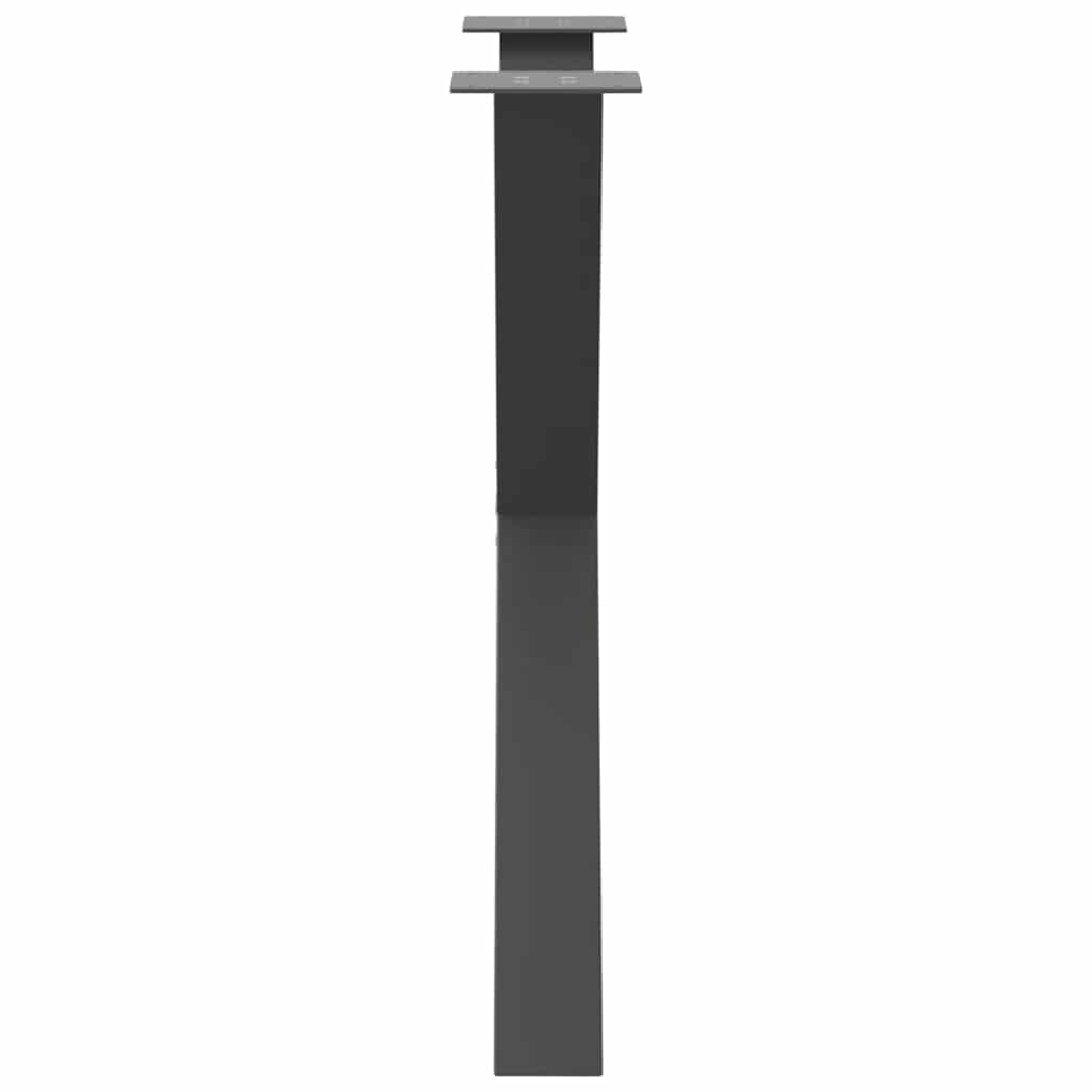 Anthracite Steel X-Shaped Dining Table Legs, 3pcs, 70x(72-73) cm