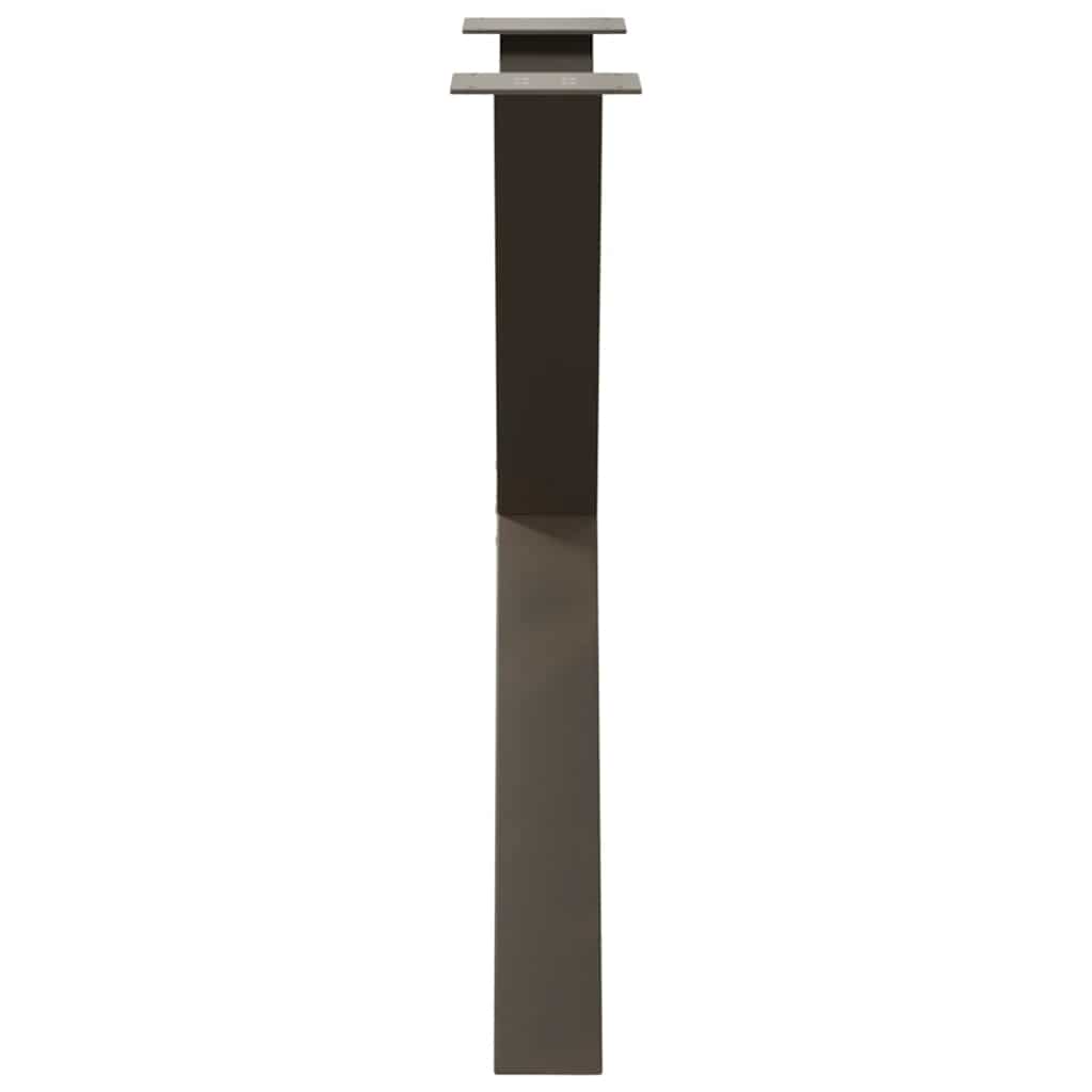 X-Shaped Natural Steel Dining Table Legs - Set of 3, Adjustable 70x72-73cm