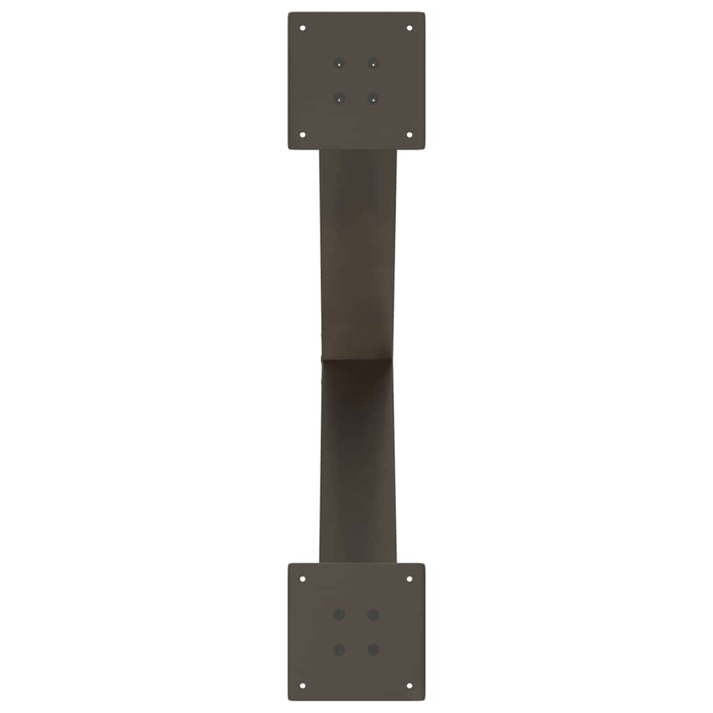 X-Shaped Natural Steel Dining Table Legs - Set of 3, Adjustable 70x72-73cm