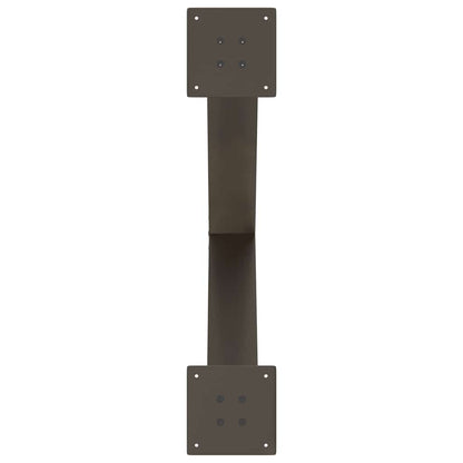 X-Shaped Natural Steel Dining Table Legs - Set of 3, Adjustable 70x72-73cm