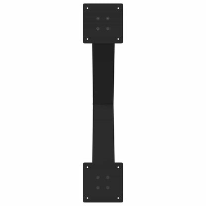 Black Steel X-Shaped Dining Table Legs Set - 3 pcs, Adjustable Height