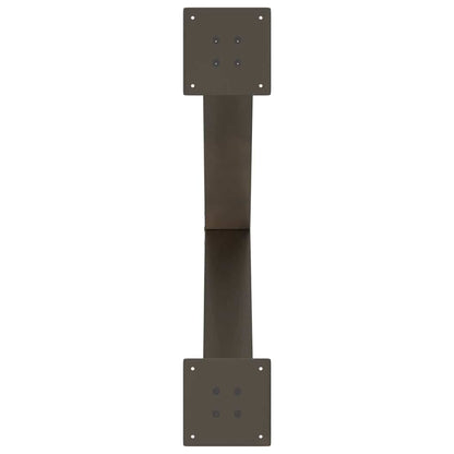 Natural Steel X-Shaped Dining Table Legs, 3pcs, Adjustable Height