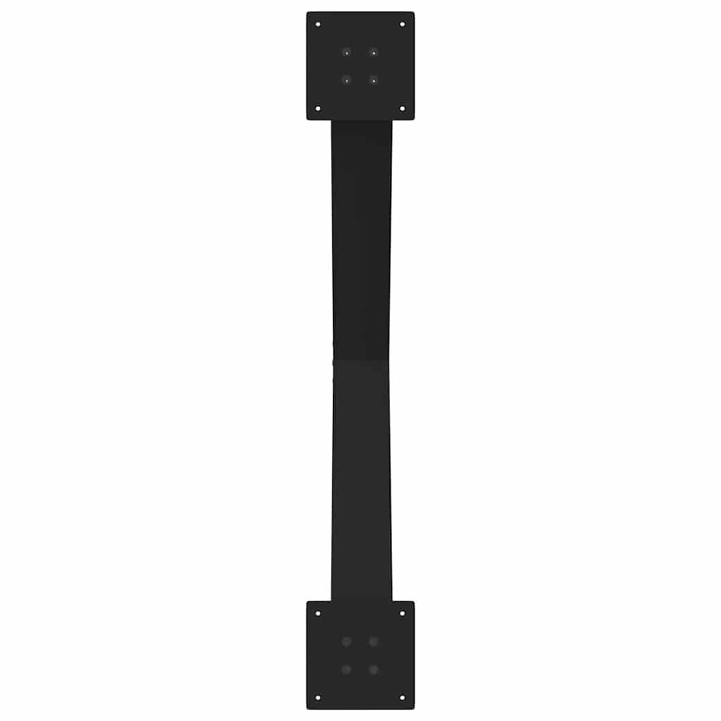 Black X-Shaped Steel Dining Table Legs, 3 pcs, Adjustable 72-73 cm