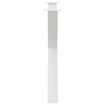 White X-Shaped Steel Dining Table Legs - Set of 3, Adjustable Height