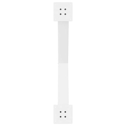 White X-Shaped Steel Dining Table Legs - Set of 3, Adjustable Height