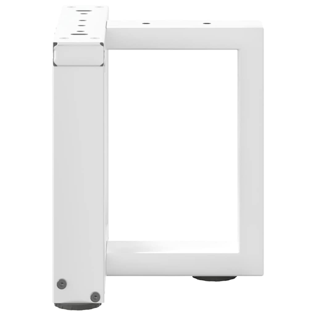 White Steel T-Shaped Coffee Table Legs, 2 Pcs, Adjustable 30-31 cm
