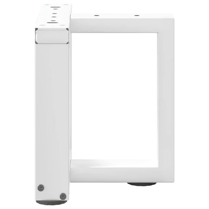 White Steel T-Shaped Coffee Table Legs, 2 Pcs, Adjustable 30-31 cm