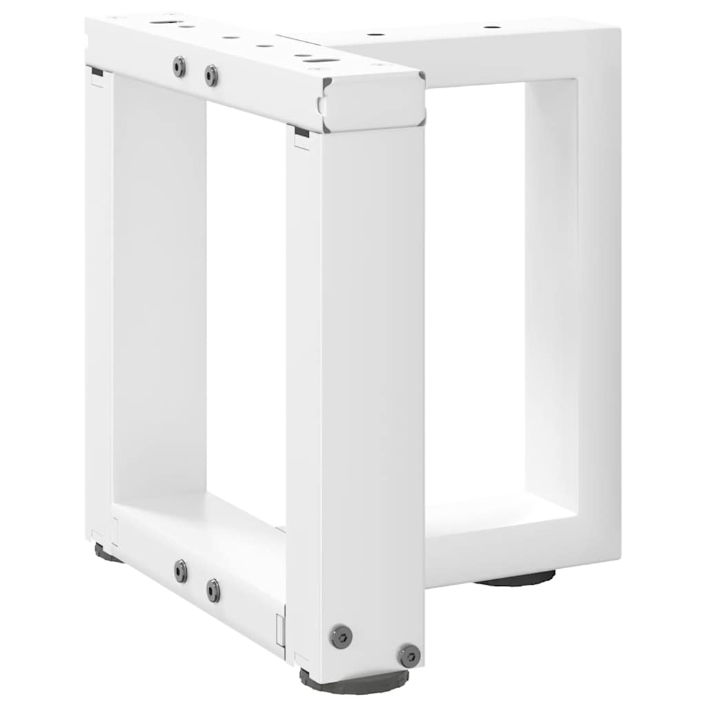 White Steel T-Shaped Coffee Table Legs, 2 Pcs, Adjustable 30-31 cm